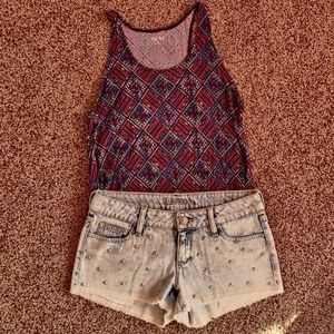 Patterned Purple Tank Top Kohl's Blue and Pink